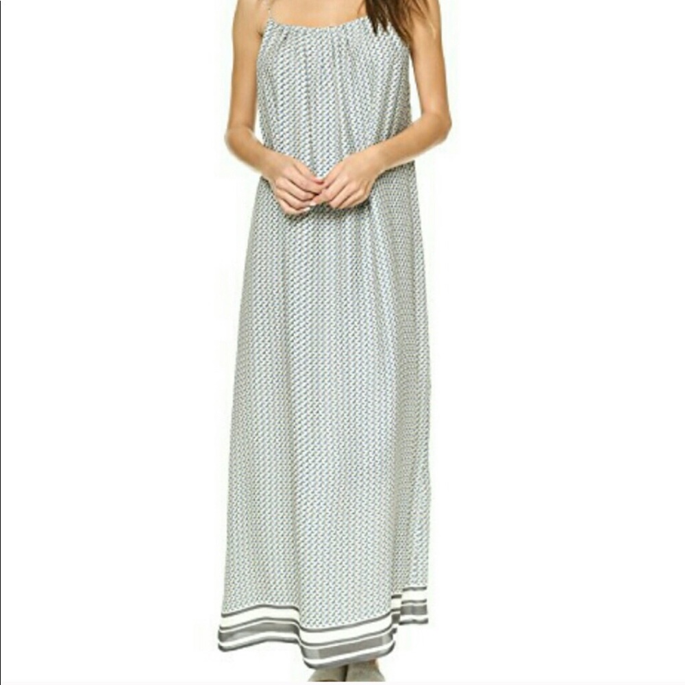Vince geometric silk maxi